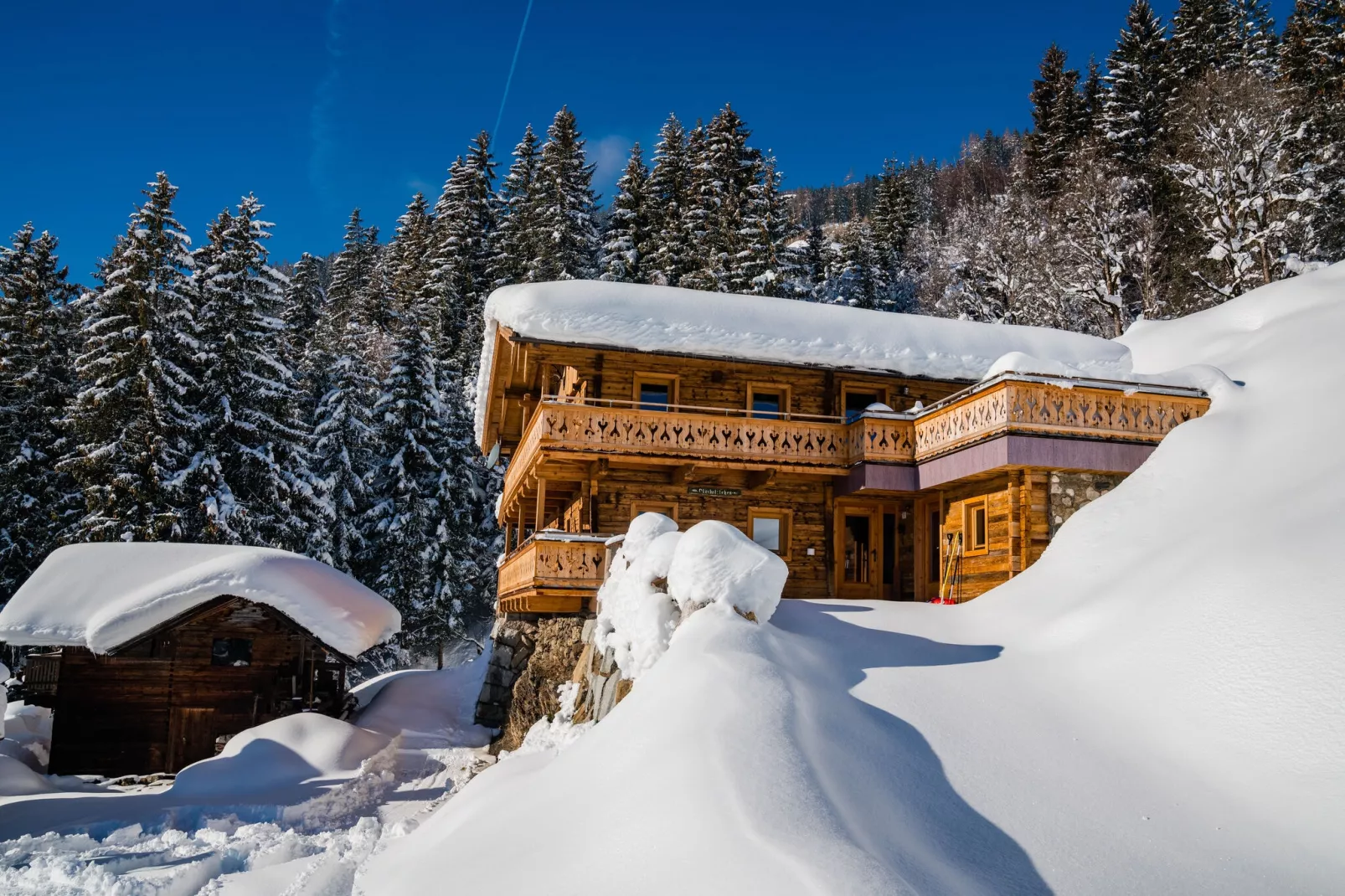 Oberholzlehen Hütte-Exterieur winter