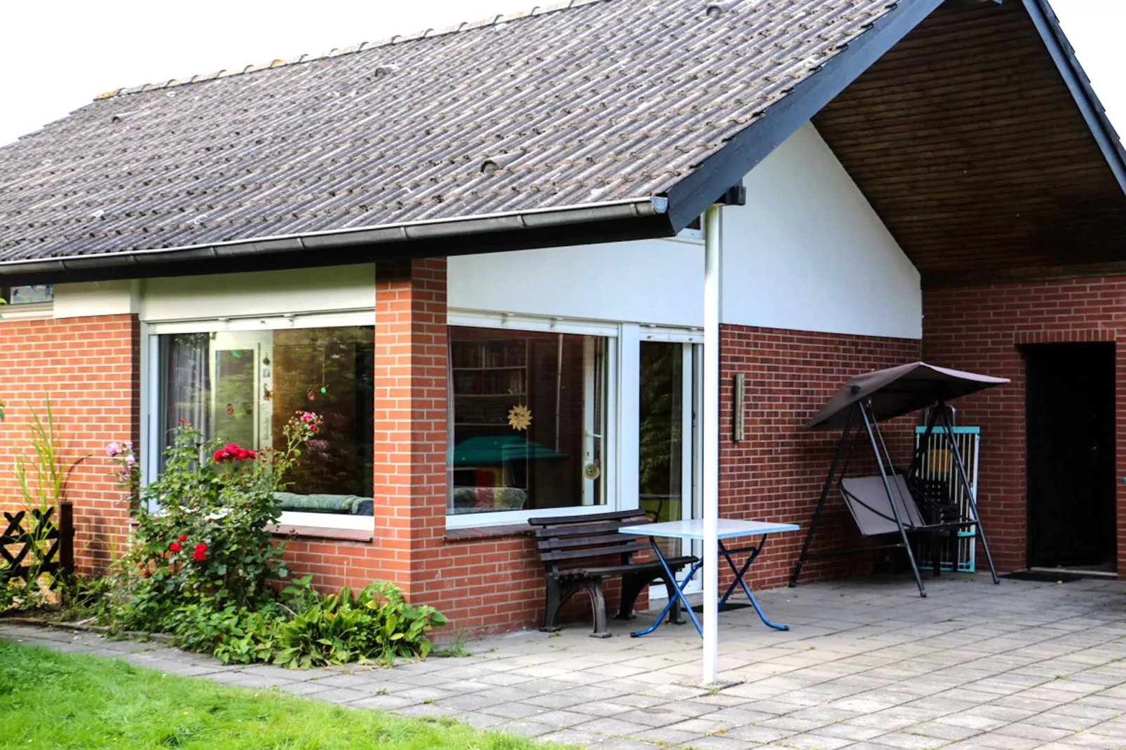 Nordsee Ferienhaus Lindner-Buitenkant zomer