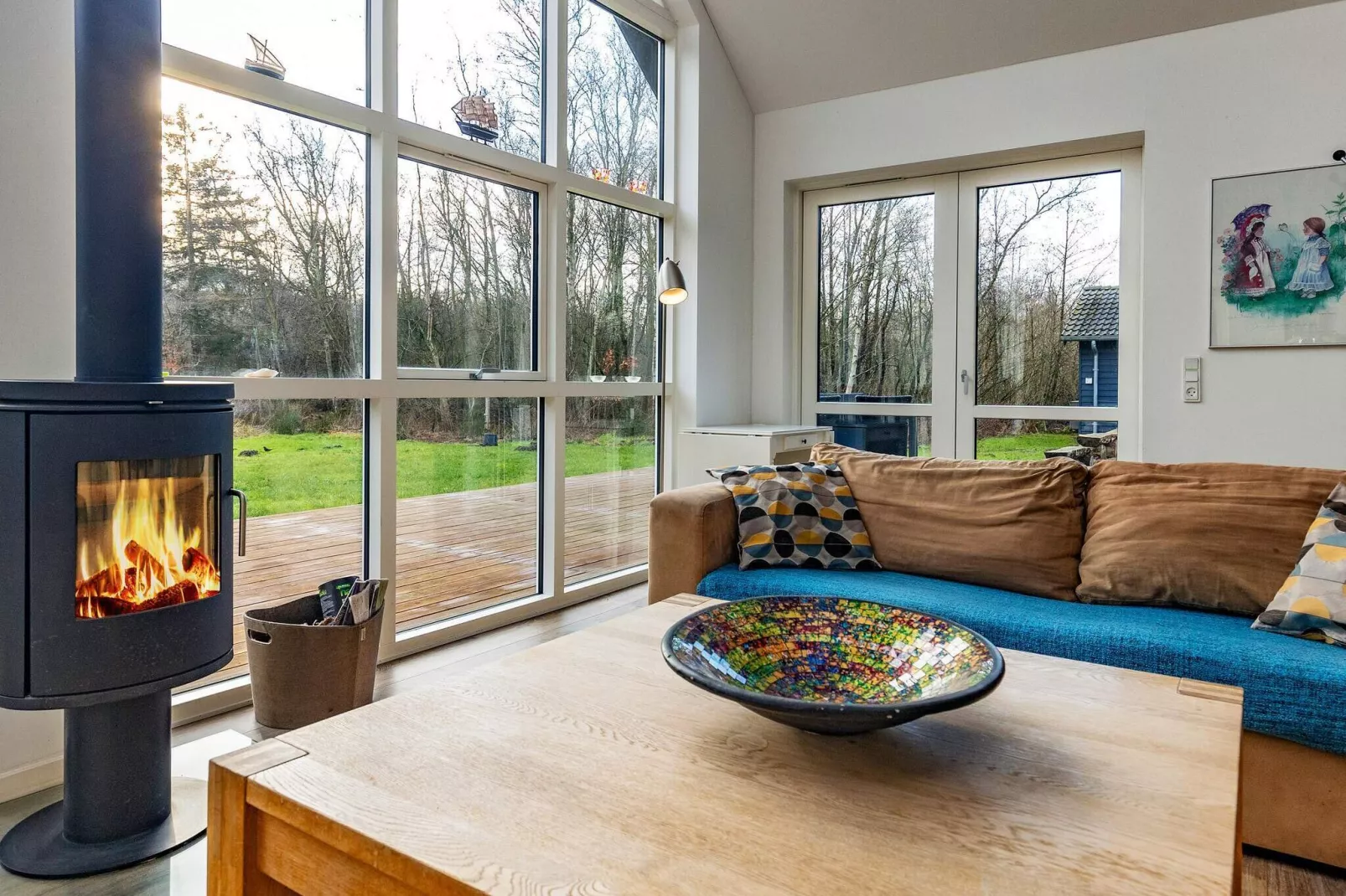 Sfeervol vakantiehuis in Funen met grote panormaische ramen-Binnen