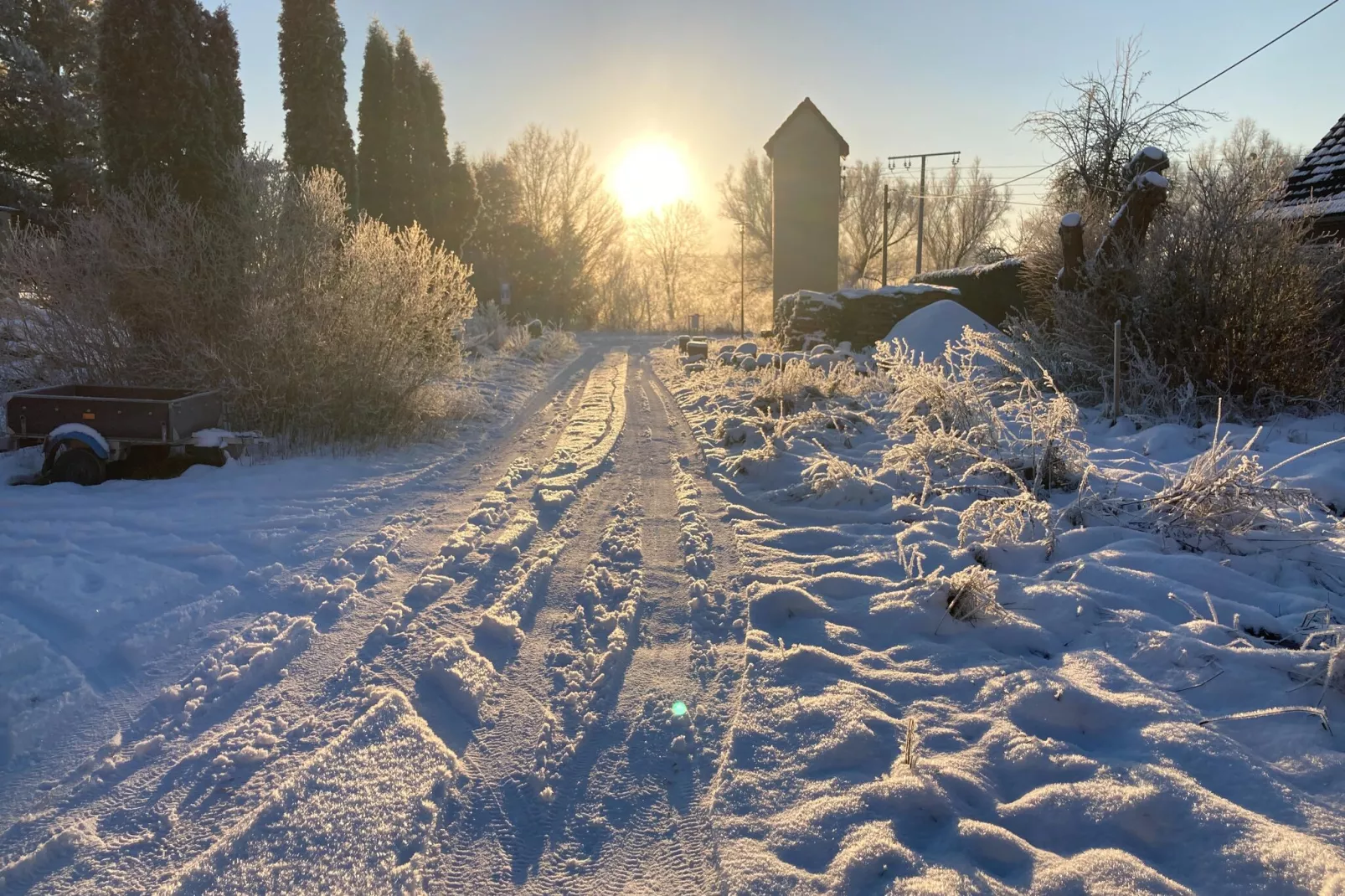 Wohnen im Gutshaus-Gebied winter 1km