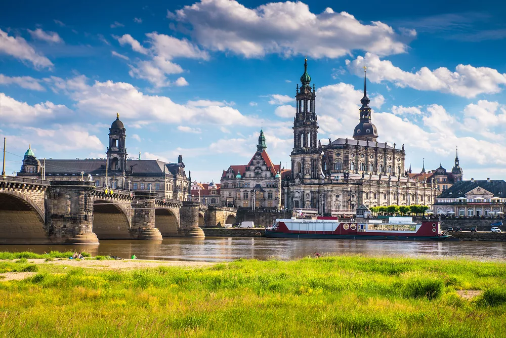 Uitzicht op de stad Dresden