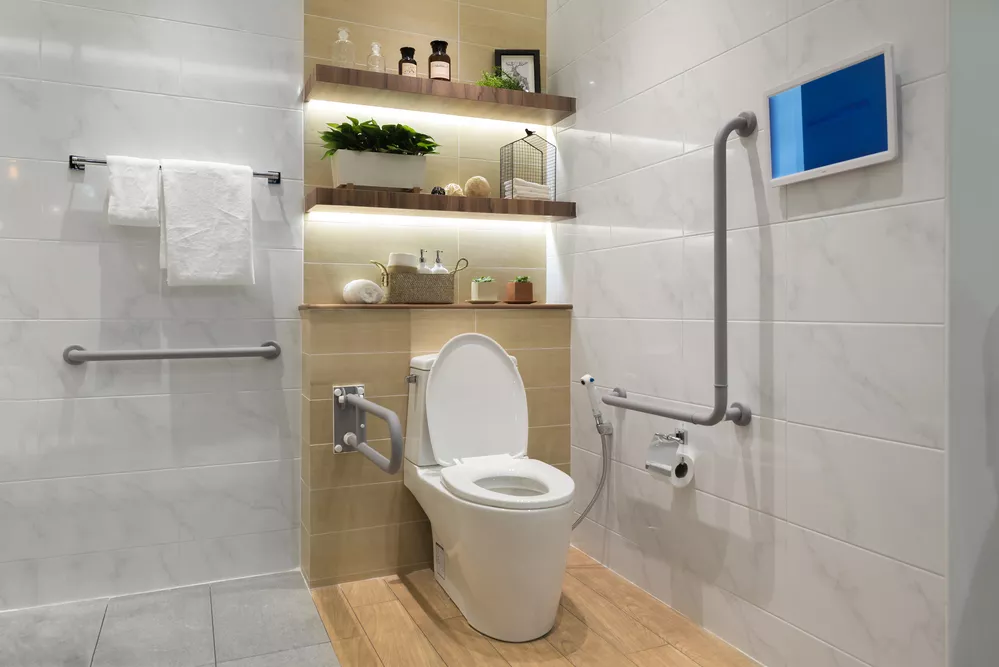 Badkamer met aanpassingen voor mindervaliden