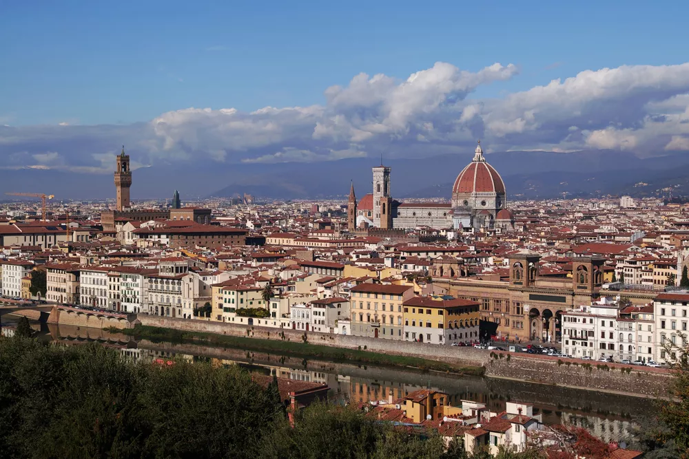 Het uitzicht vanat Piazzela Michelangelo